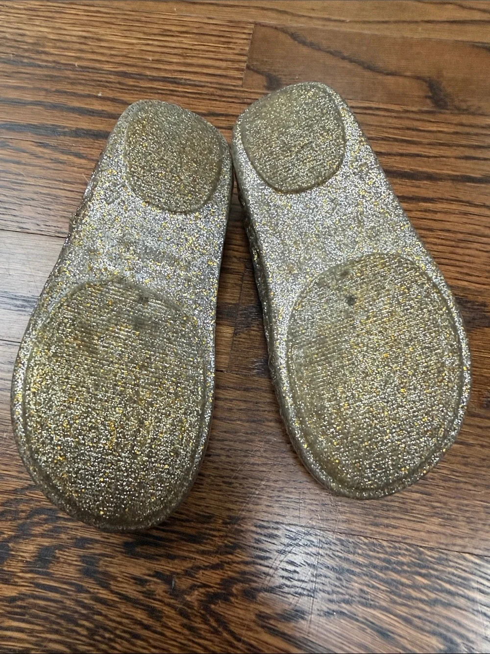 Mini Melissa Gold Glitter Jellies